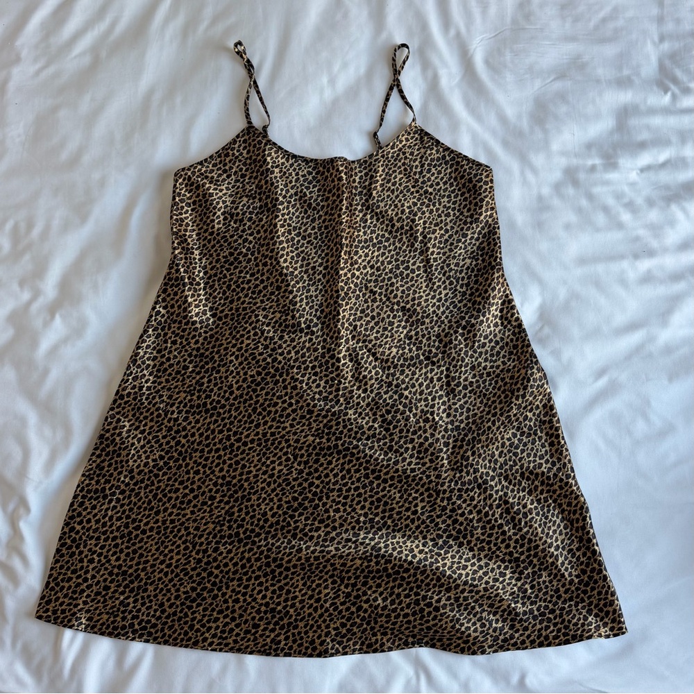 Leopard Print Slip Dress